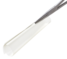 Seprafilm membrane held with forceps
